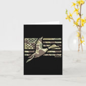 迷彩柄愛国的なマラルダックカモフラージュ飛んでいるック カード (黄色い花)