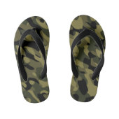 迷彩柄抽象芸術 キッズビーチサンダル (フットベッド)