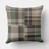 迷彩柄格子幾何学模様 クッション (裏面)