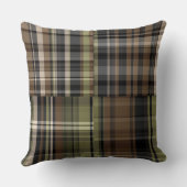 迷彩柄格子状抽象芸術 クッション (裏面)