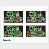 迷彩柄炭鉱夫 長方形シール (シート)