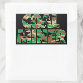 迷彩柄炭鉱夫 長方形シール (バッグ)