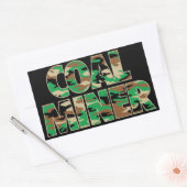 迷彩柄炭鉱夫 長方形シール (封筒)