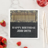 迷彩柄狩りアムモバースデーパーティーメンズナプキンス (インサイチュ)