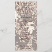 迷彩柄狩りテーマカントリー結婚式プログラム プログラム (裏面)