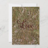 迷彩柄狩りヴィンテージ紙結婚式招待状 招待状 (裏面)
