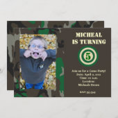 迷彩柄狩り招待状 招待状 (正面/裏面)