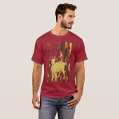 迷彩柄米国国旗ヤギ軍隊農場動物愛国 Tシャツ (正面フル)