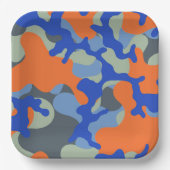 迷彩柄紙プレート | Dartパーティープレート ペーパープレート (正面)