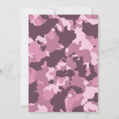 迷彩柄誕生日パーティーの招待状、軍隊、任務 招待状 (裏面)