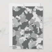 迷彩柄誕生日パーティーの招待状、軍隊、任務 招待状 (裏面)