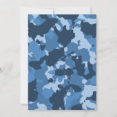 迷彩柄誕生日パーティーの招待状、軍隊、任務 招待状 (裏面)