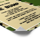 迷彩柄赤ちゃんシャワー標識 ポスター (角)