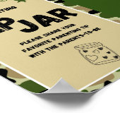 迷彩柄赤ちゃんシャワー標識 ポスター (角)