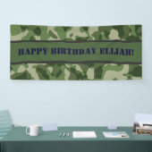 迷彩柄軍軍隊誕生会 横断幕 (トレードショー)