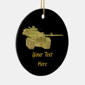 迷彩柄軍隊タンクデザイン セラミックオーナメント (右)