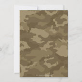 迷彩柄軍隊テーマ誕生日パーティー 招待状 (裏面)