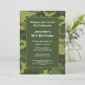 迷彩柄軍隊テーマ誕生日パーティー 招待状 (スタンド正面)