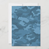 迷彩柄軍隊テーマ誕生日パーティー 招待状 (裏面)