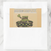 迷彩柄迷彩陸軍パーティーボトルラベル 長方形シール (バッグ)