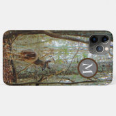 迷彩柄鹿の霧の中で茶色にモノグラム Case-Mate iPhoneケース (裏面(横))