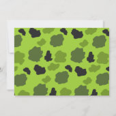 迷彩柄鹿誕生日招待状 招待状 (裏面)