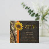 迷彩柄&ひまわり インビテーションポストカード (スタンド正面)