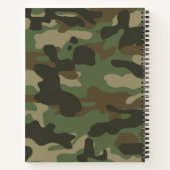 迷彩柄 グリーン カモフラージュ 軍用デザイン ノートブック (裏面)