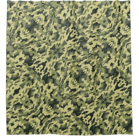 迷彩柄 シャワーカーテン (正面)