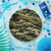 迷彩柄 ペーパープレート (パーティー)