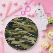 迷彩柄 ペーパープレート (パーティー)