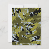 迷彩柄·ボーイズ·バースデー·パーティーの招待 招待状 (裏面)