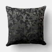 迷彩柄-モダン黒と濃い灰色-迷彩 クッション (裏面)