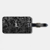迷彩柄-モダン黒と濃い灰色-迷彩 ラゲッジタグ (裏面横)