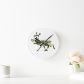 迷彩柄 ラウンド壁時計 (ホーム)