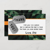 迷彩柄、投げ矢戦争、サンキューカード サンキューカード (正面/裏面)