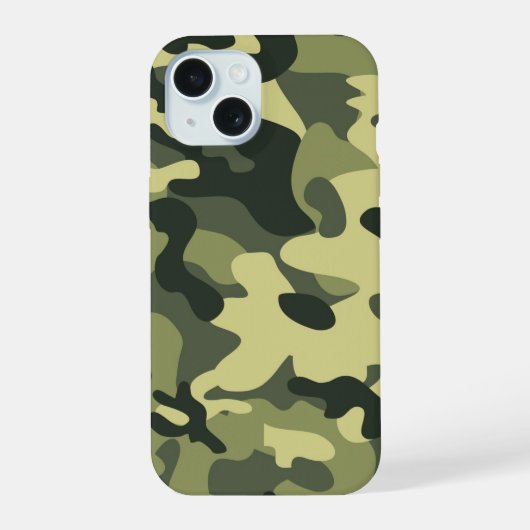 迷彩柄 iPhone 15ケース (裏面)