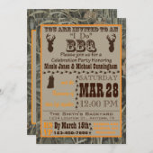 迷彩柄Iは招待状をバーベキューで料理します 招待状 (正面/裏面)