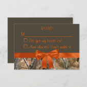 迷彩柄RSVPカード 出欠カード (正面/裏面)