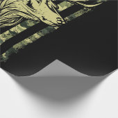 迷彩柄USフラッグディアエルクバックカモフラージュ狩り ラッピングペーパー (角)