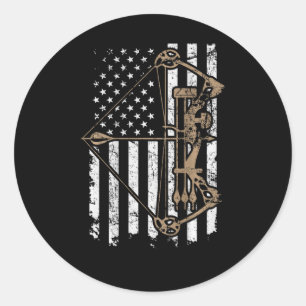 迷彩柄Usaフラッグアーチェリーコンパウンド弓 – 弓ハンター ラウンドシール