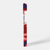 迷彩模様 – ブロック付き青サンゴ文字 iPhoneケース (左側面)