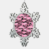 迷彩模様、軍隊模様、迷彩柄、陸軍 スノーフレークピューターオーナメント (右)