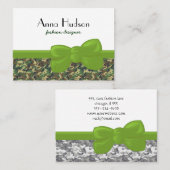 迷彩模様、軍隊模様、迷彩柄、陸軍 名刺 (正面/裏面)