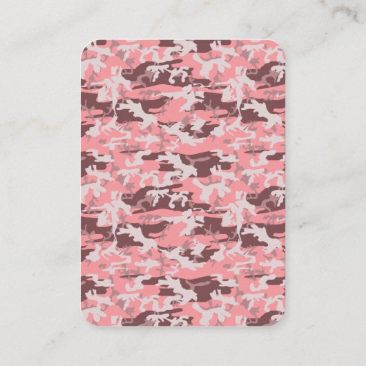 迷彩模様、軍隊模様、迷彩柄、陸軍 名刺 (裏面)