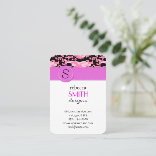 迷彩模様、軍隊模様、迷彩柄、陸軍 名刺 (スタンド正面)