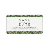 迷彩模様、迷彩柄、軍隊、日付の保存 ラベル (正面)