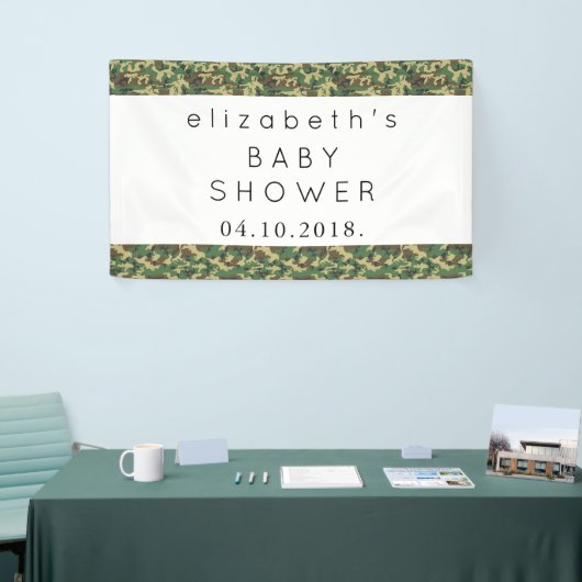 迷彩模様,迷彩柄,軍隊,赤ちゃんシャワー 横断幕 (トレードショー)