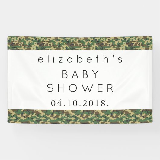 迷彩模様,迷彩柄,軍隊,赤ちゃんシャワー 横断幕 (横)