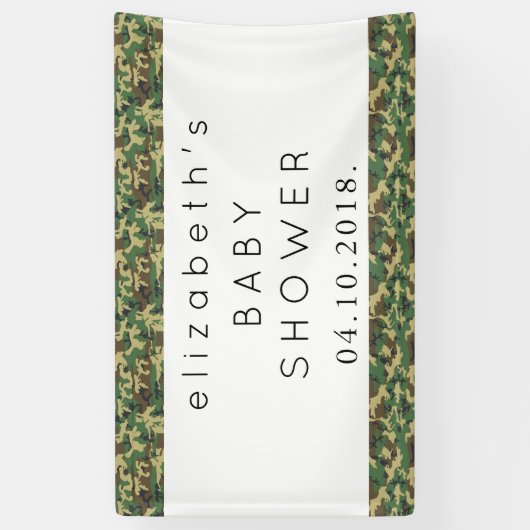 迷彩模様，迷彩柄,軍隊，赤ちゃんシャワー 横断幕 (縦)